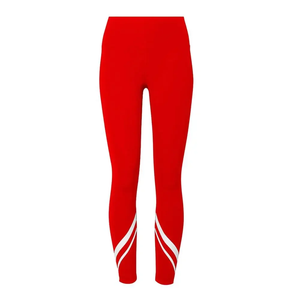 Tory Burch Sculpt Compression Chevron 7/8 Legging Radient Red White XL